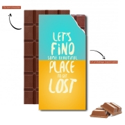Tablette de chocolat personnalisé Let's find some beautiful place