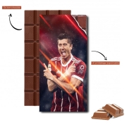 Tablette de chocolat personnalisé lewandowski football player