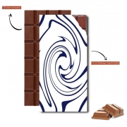 Tablette de chocolat personnalisé Liquid Lines (Blue)