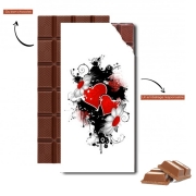 Tablette de chocolat personnalisé Love et Coeur Rouge