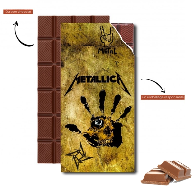 Tablette de chocolat personnalisé Metallica Fan Hard Rock