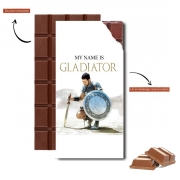 Tablette de chocolat personnalisé My name is gladiator
