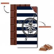 Tablette de chocolat personnalisé Navy Striped Nautica