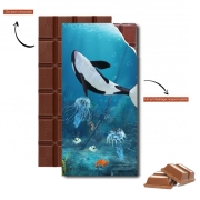 Tablette de chocolat personnalisé Baleine Orca