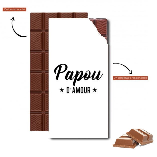 Tablette de chocolat personnalisé Papou d'amour