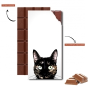 Tablette de chocolat personnalisé Peeking Cat