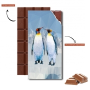 Tablette de chocolat personnalisé Pingouin Love