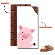 Tablette de chocolat personnalisé Cochon souriant