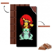 Tablette de chocolat personnalisé Pikachu Bulbasaur Naruto