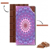 Tablette de chocolat personnalisé pink and blue kaleidoscope