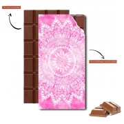 Tablette de chocolat personnalisé Pink Bohemian Boho Mandala
