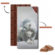 Tablette de chocolat personnalisé Polar bear family