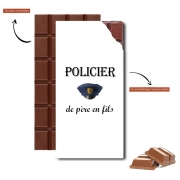 Tablette de chocolat personnalisé Policier de pere en fils