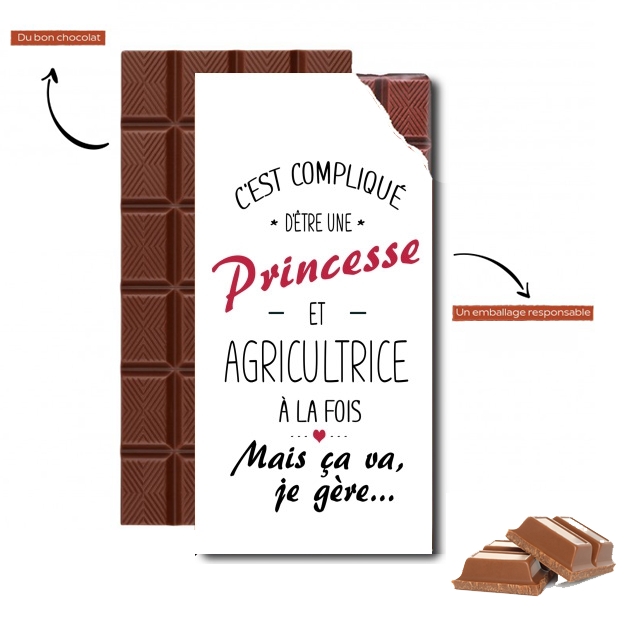 Tablette de chocolat personnalisé Princesse et agricultrice