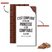 Tablette de chocolat personnalisé Princesse et comptable