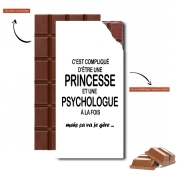 Tablette de chocolat personnalisé Psychologue et princesse
