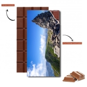 Tablette de chocolat personnalisé Puy mary and chain of volcanoes of auvergne