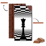 Tablette de chocolat personnalisé Queen Chess