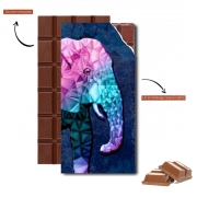 Tablette de chocolat personnalisé rainbow elephant