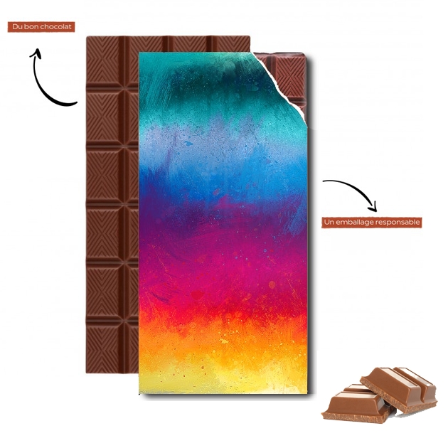 Tablette de chocolat personnalisé Rainbow strokes