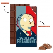 Tablette de chocolat personnalisé ralph wiggum vote for president