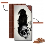 Tablette de chocolat personnalisé Raven and Skull