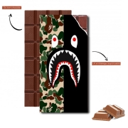 Tablette de chocolat personnalisé Shark Bape Camo Military Bicolor