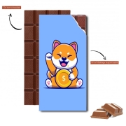 Tablette de chocolat personnalisé Shiba Inu Crypto