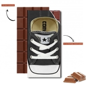 Tablette de chocolat personnalisé Chaussure All Star noire