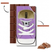 Tablette de chocolat personnalisé Chaussure All Star Violet