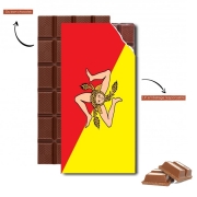 Tablette de chocolat personnalisé Sicile Flag