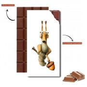 Tablette de chocolat personnalisé Scrat s'accroche à ton téléphone