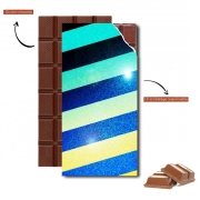 Tablette de chocolat personnalisé Striped Colorful Glitter
