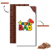 Tablette de chocolat personnalisé Super Dad Mario humour