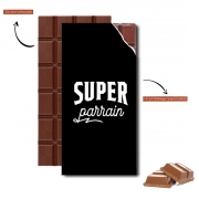 Tablette de chocolat personnalisé Super parrain humour famille cadeau