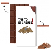 Tablette de chocolat personnalisé Tais toi et creuse
