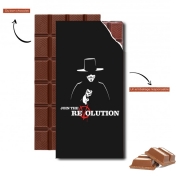 Tablette de chocolat personnalisé V For Vendetta Join the revolution