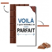 Tablette de chocolat personnalisé Voila a quoi ressemble le coach parfait
