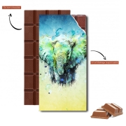 Tablette de chocolat personnalisé watercolor elephant
