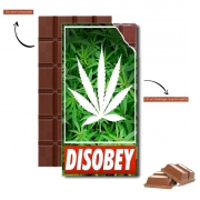 Tablette de chocolat personnalisé Weed Cannabis Disobey