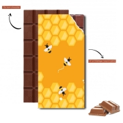 Tablette de chocolat personnalisé Yellow hive with bees