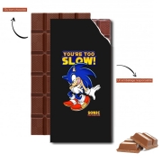 Tablette de chocolat personnalisé You're Too Slow - Sonic