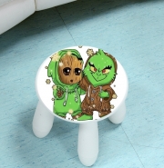 Tabouret enfant Baby Groot and Grinch Christmas