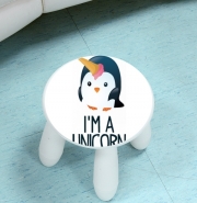 Tabouret enfant Pingouin wants to be unicorn