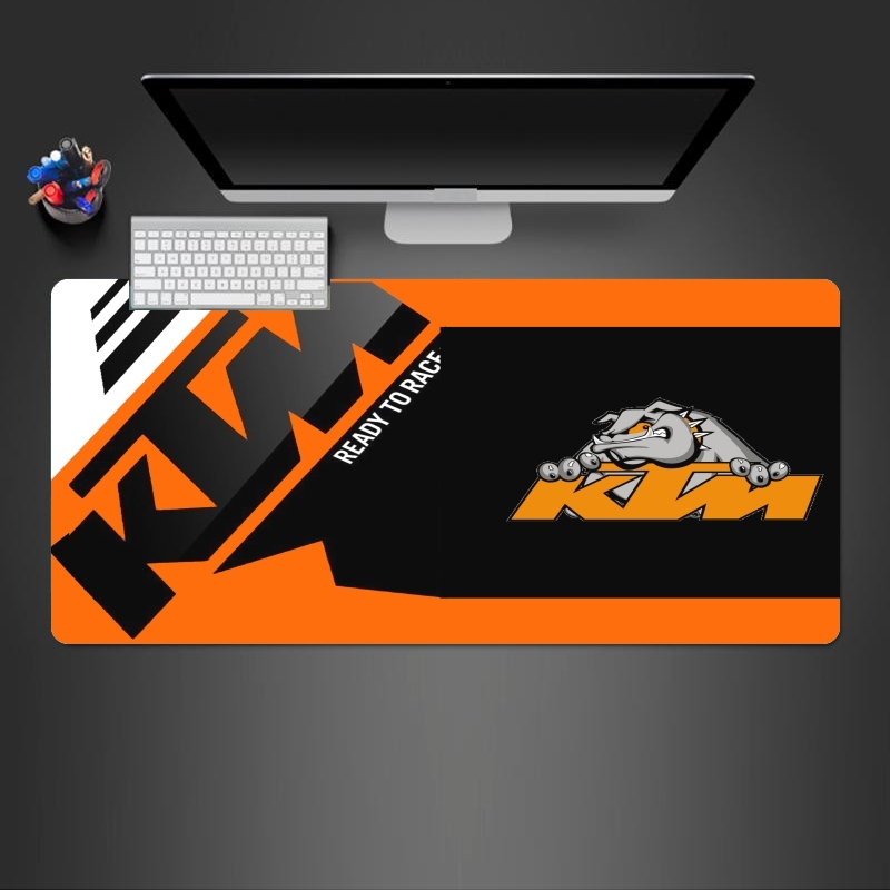 Tapis de souris géant KTM Racing Orange And Black white - Sacs & Accessoires