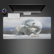 Tapis de souris géant Polar bear family