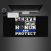 Tapis de souris géant Police Serve Honor Protect