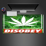 Tapis de souris géant Weed Cannabis Disobey
