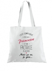 Tote Bag  Sac C'est compliqué d'être une princesse et une factrice