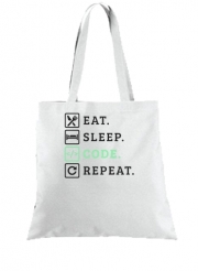 Tote Bag  Sac Eat Sleep Code Repeat